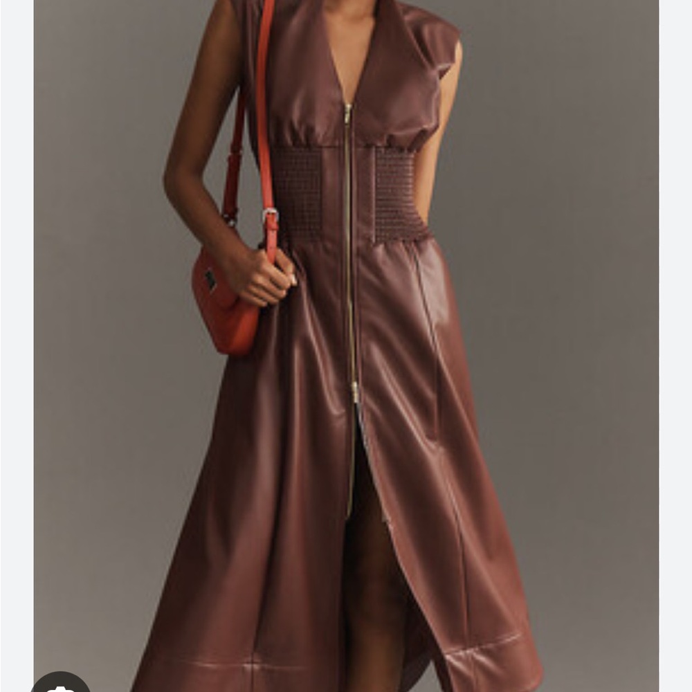 Anthropologie Tommie Chocolate Brown Midi Dress